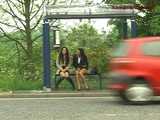 016109 Eve & Robyn Take An Extremely Public Pee As The Traffic Roars  4
