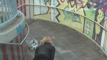 047036 Rock Chick Yassie Takes A Daring Pee In The Underpass 6