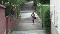 047022 Yassie Has To Stop For A Pee On The Flight Of Steps 5