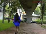016087 Eve Braves The Light Rain To Find Somewhere To Pee 5