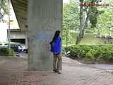 016087 Eve Braves The Light Rain To Find Somewhere To Pee 6