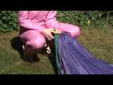 Get 4 short Videos with Julia enjoying her shiny nylon Downwear from our Archives. 9