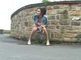 029002 Robyn Takes A Neat Pee In The Roadside Drain 5