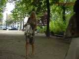 025005 Genevieve Hurries Into A Pathway To Pee 4