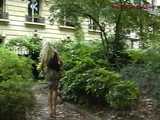 025005 Genevieve Hurries Into A Pathway To Pee 5