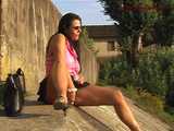 016135 Eve Takes A Sneaky Pee Into The Stagnant River 8