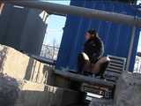 033013 Renee Pops Into A Building Site To Pee 7