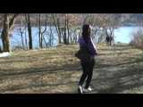 Get 2 Videos with Alina in shiny nylon Downwear from 2008 10
