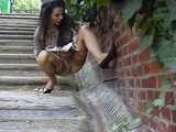 016079 Eve Takes A Pee In The Stairway Drain Channel 6