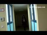 037001 Carmen Pees On Her Friend's Staircase 4