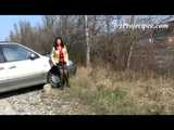 037003 Carmen Takes A Pee By A Parked Car 5