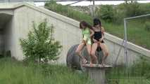 045000&046000 Julia & Jenny Have A Wild Public Peeing Contest 7