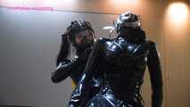 Xiaomeng and Xiaoyu Mutual Breathplay in Latex 10