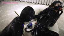 Xiaomeng and Xiaoyu Mutual Breathplay in Latex 6