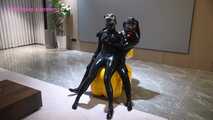 Xiaomeng and Xiaoyu Mutual Breathplay in Latex 9
