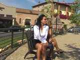 016128 Eve Has To Pee From A Bench Before Entering San Gimignano 6