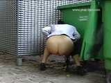 016078 Eve Is Spotted Taking A Pee Beside The bins 6