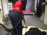 Watch sonja cleaning the room in her shiny nylon Rainwear 5