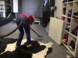 Watch sonja cleaning the room in her shiny nylon Rainwear 6