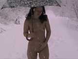 026009 Yvette Takes A Naked Pee In The Snow 8